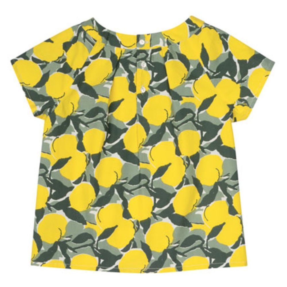 Bonpoint Erika cap-sleeve lemon blouse